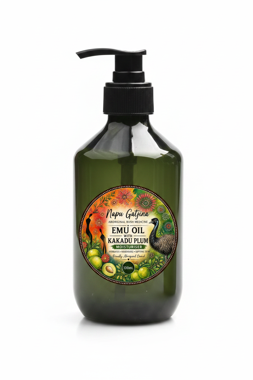 Napu Gatjina Emu Oil Pump Bottle with Label